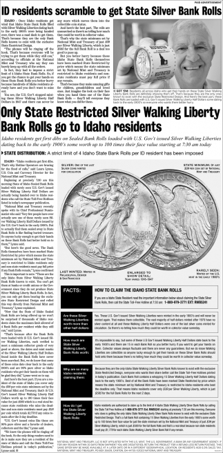 ID Residents Scramble to Get State Silver Bank Rolls