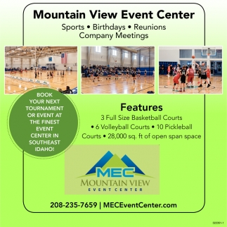 Book Your Next Tournament Or Event At The Finest Event Center In Souteast Idaho!