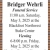 Schedule of Funeral Services