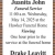 Schedule of Funeral Services