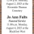 Funeral Schedules
