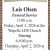 Funeral Schedules