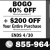Bogo 40% Off
