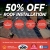 50% OFF Roof Installation!