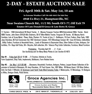 2 Day Estate Auction Sale