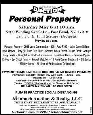 Auction Personal Property