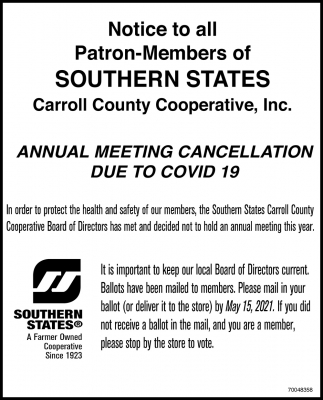 Notice To All Patron-Members of Southern States