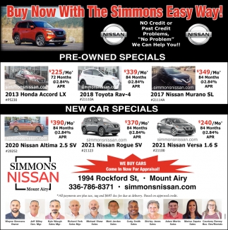 Pre-Owned Specials