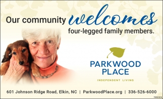 Our Community Welcomes Four Legged Family Members