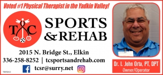 Voted #1 Physical Therapist In The Yadkin Valley!