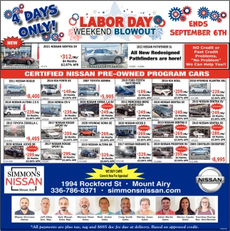 Labor Day Weekend Blowout
