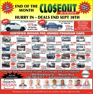 Certified Nissan Pre-Owned Program Cars