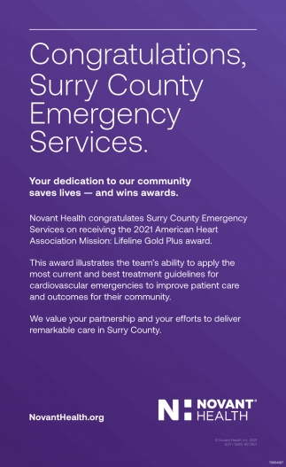 Congratulations, Surry County Emergency Services