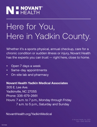 Here For You, Here In Yadkin County