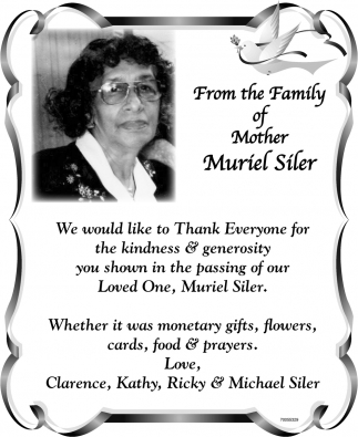 From The Family Of Mother Muriel Siler