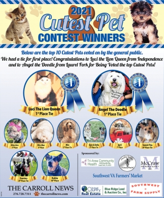 2021 Cutest Pet Contest Winners