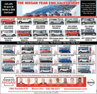 The Nissan Year End Sales Event