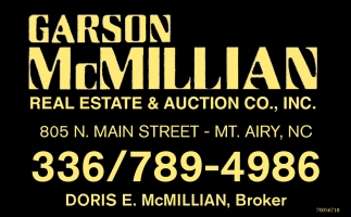 Garson McMillian Real Estate & Auction Co, Inc.
