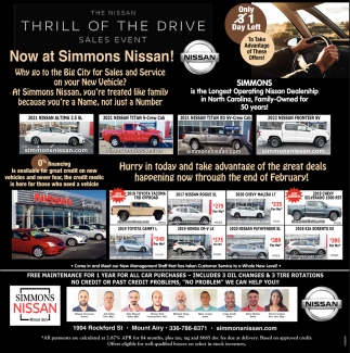 Thrill Of The Drive Sales Event