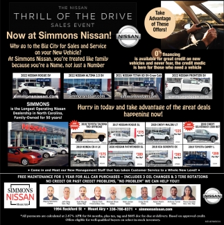 Thrill Of The Drive Sales Event