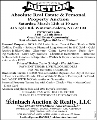 Absolute Real Estate & Personal Property Auction