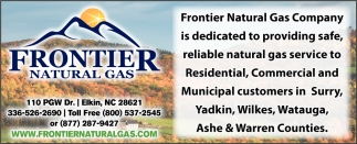 Is Dedicated To Providing Safe, Reliable Natural Gas Service