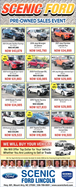 Pre-Owned Sales Event