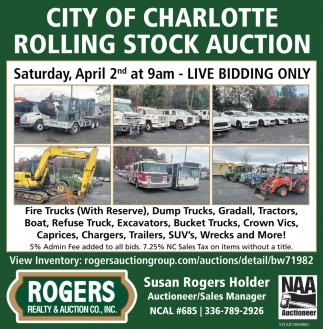 City Of Charlotte Rolling Stock Auction