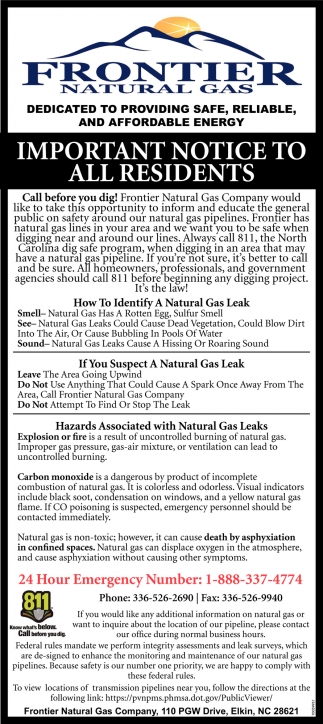 Providing Safe, Reliable Natural Gas Service