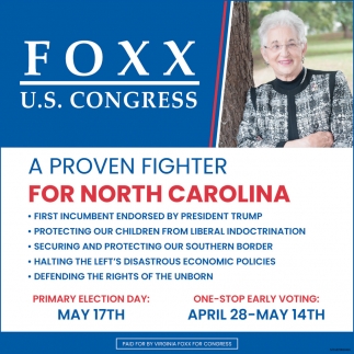Foxx U.S. Congress