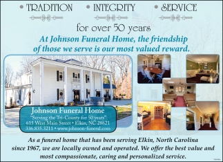 Tradition - Integrity - Service