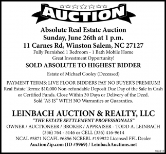 Absolute Real Estate Auction