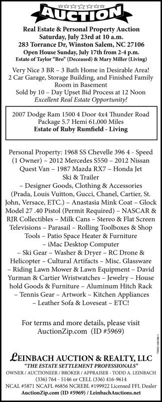 Real Estate& Personal Property Auction