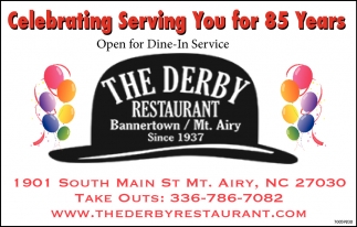 Celebrating Serving You For 85 Years