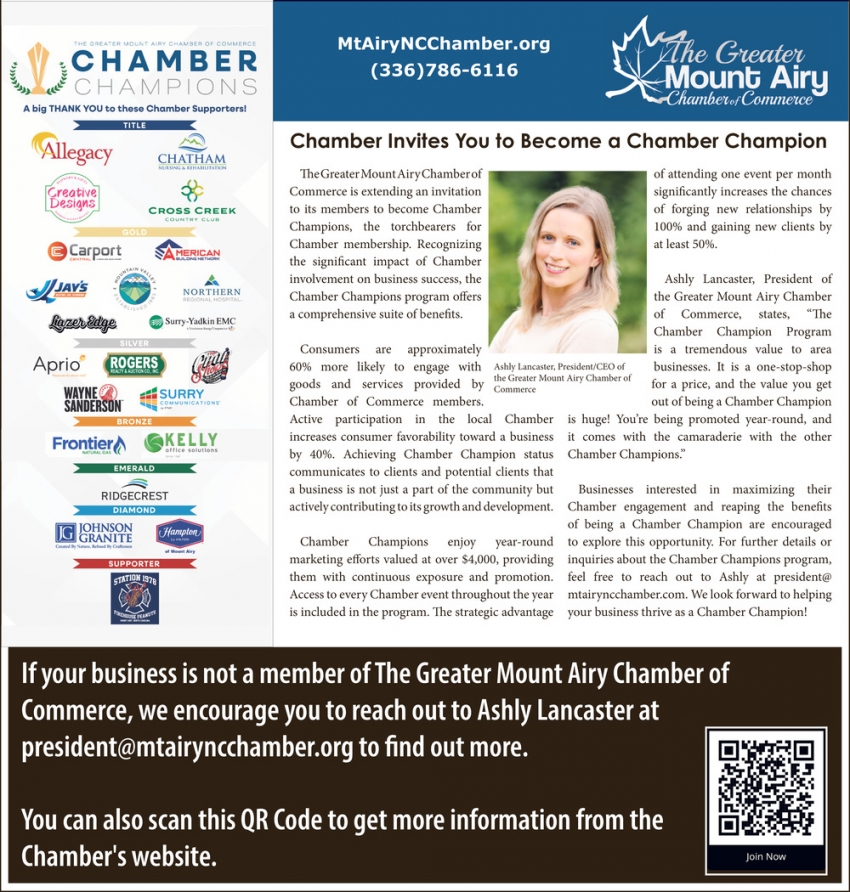 The Greater Mount Airy Chamber of Commerce