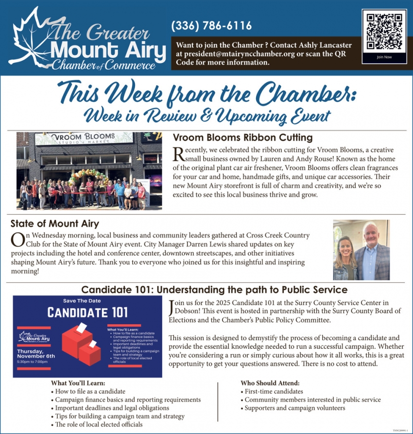 The Greater Mount Airy Chamber of Commerce