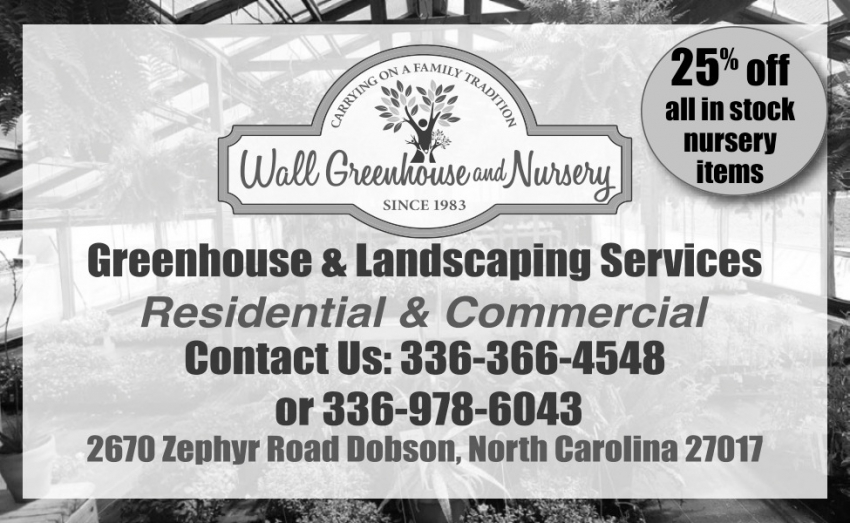 Wall Greenhouse And Nursery