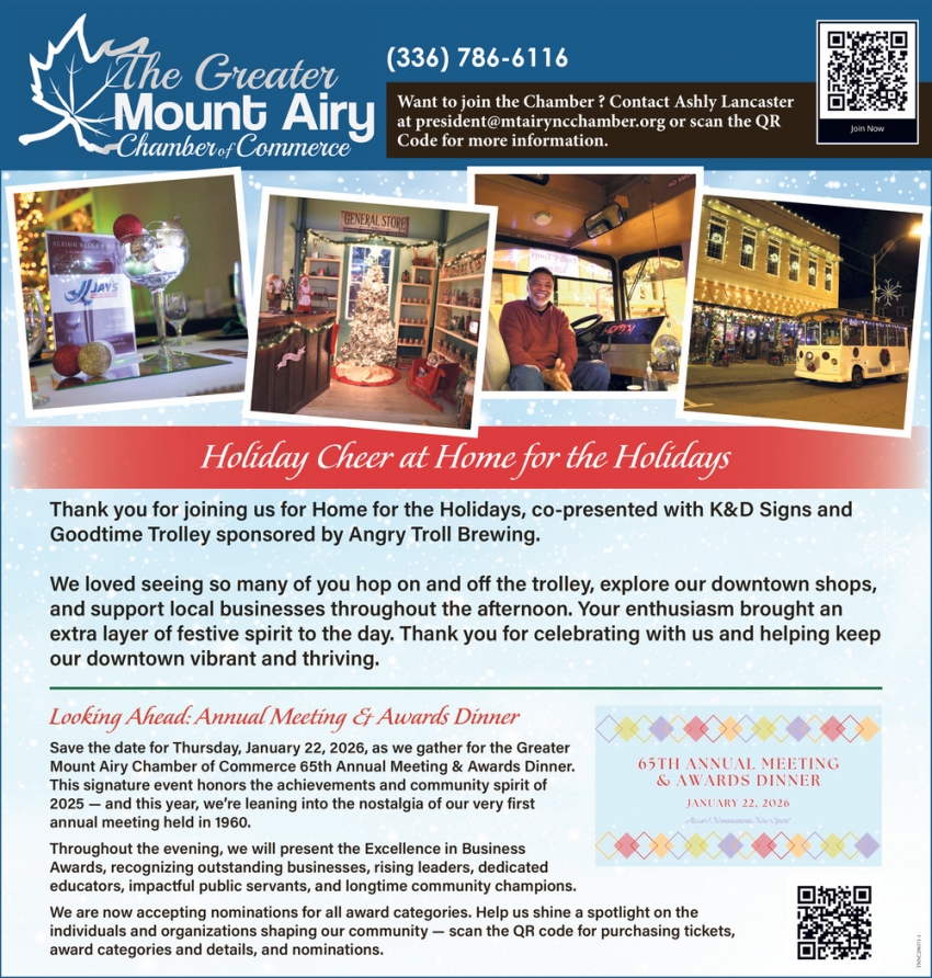 The Greater Mount Airy Chamber of Commerce