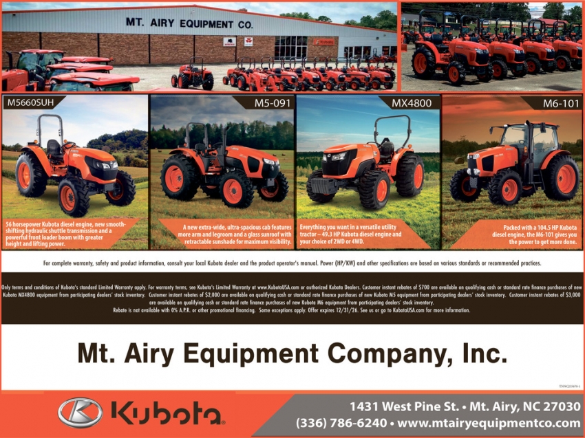 Mt. Airy Equipment Company, Inc.