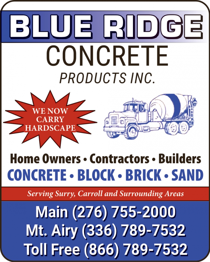 Blue Ridge Concrete Products Inc.