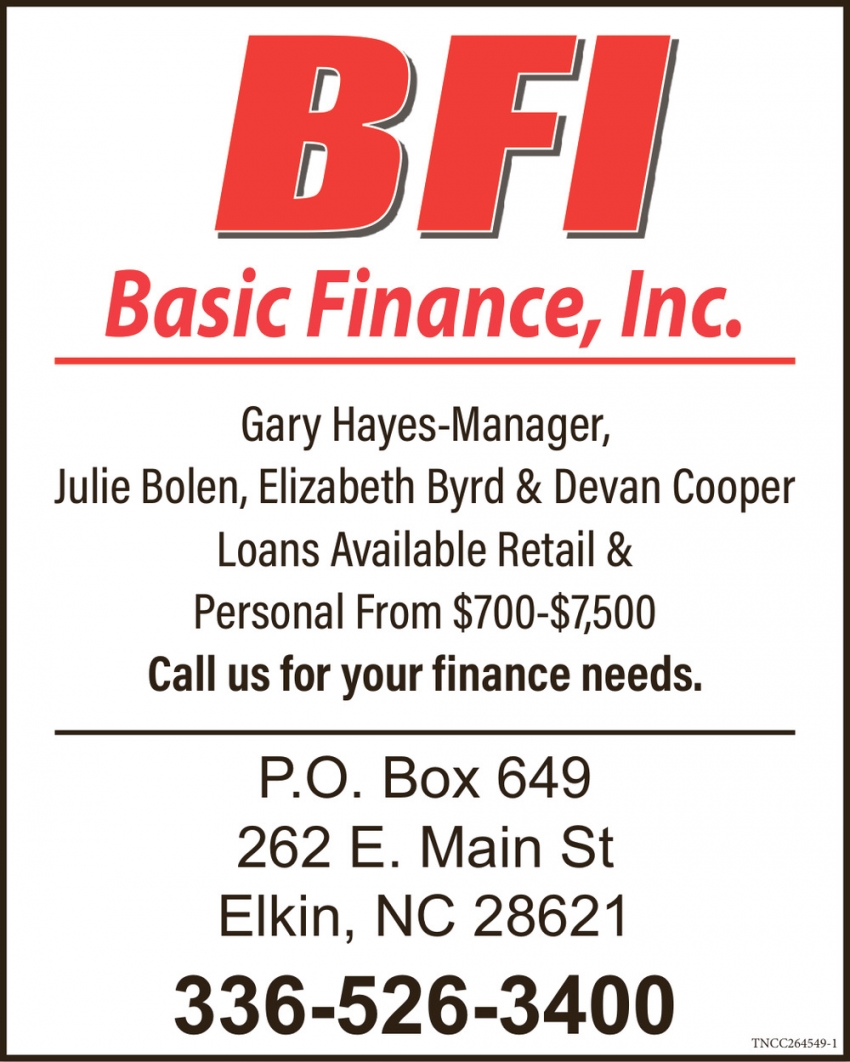 Basic Finance, Inc.