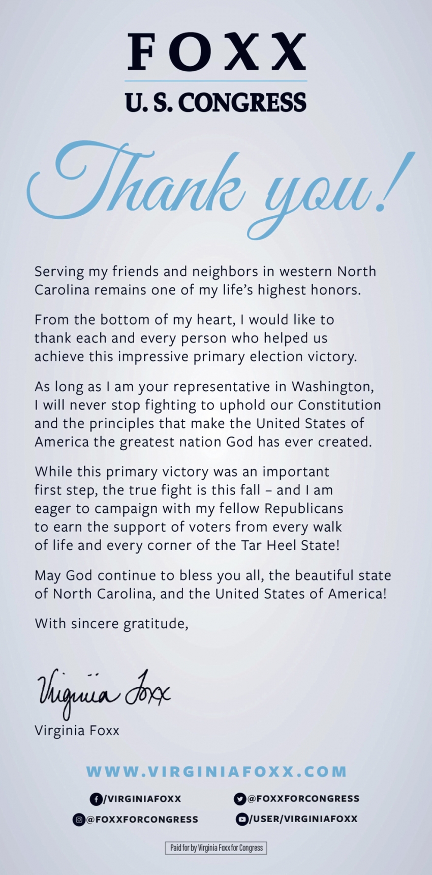 Virginia Foxx 