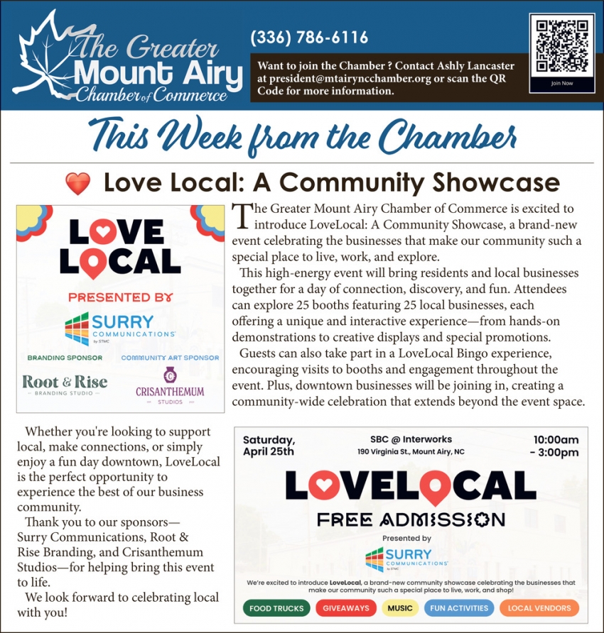 The Greater Mount Airy Chamber of Commerce
