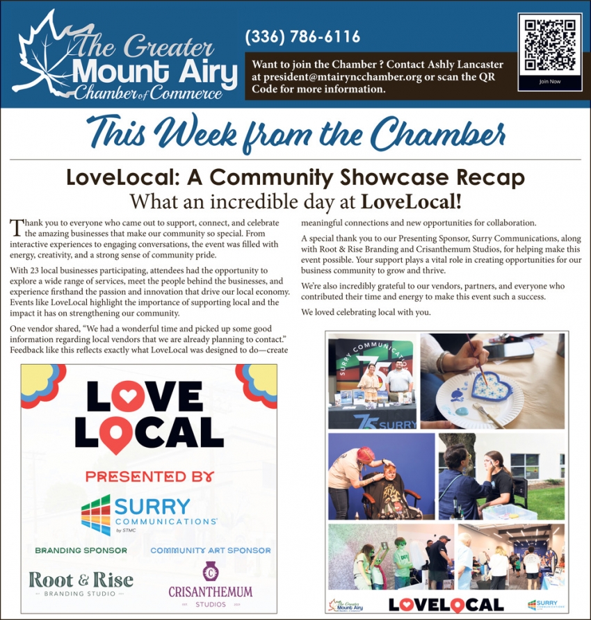 The Greater Mount Airy Chamber of Commerce