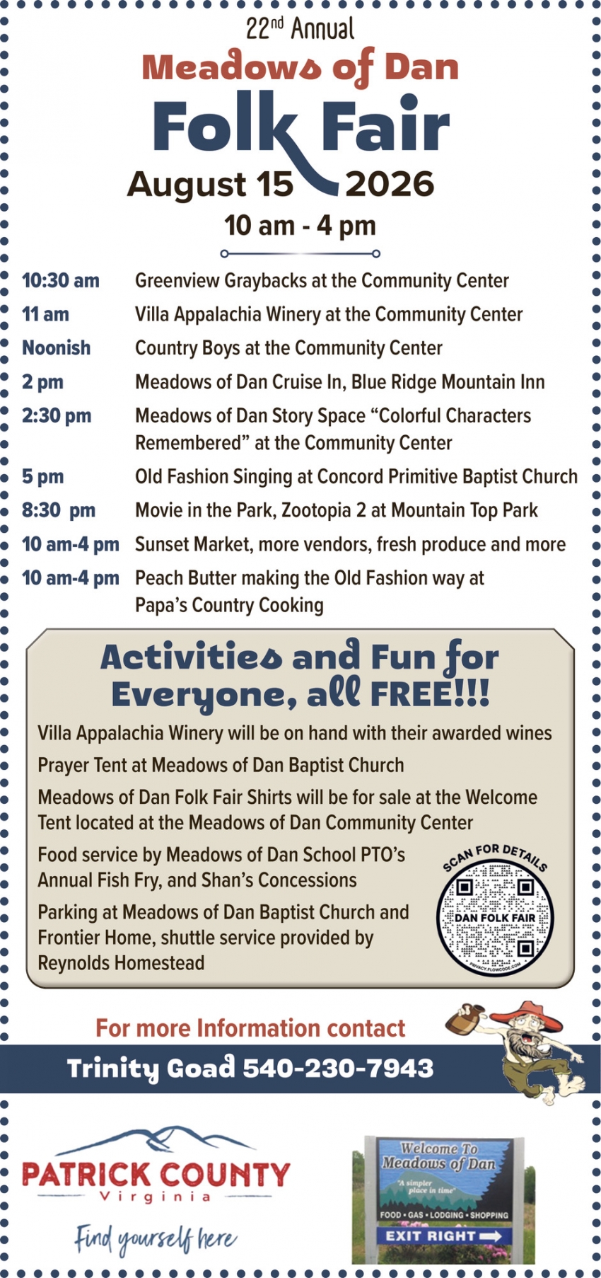 22nd Annual Meadows of Dan Folk Fair (August 15, 2026)