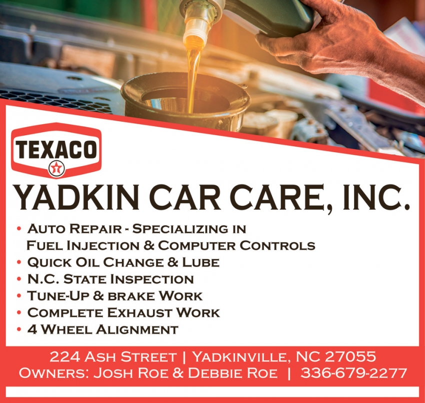 Yadkin Car Care, Inc
