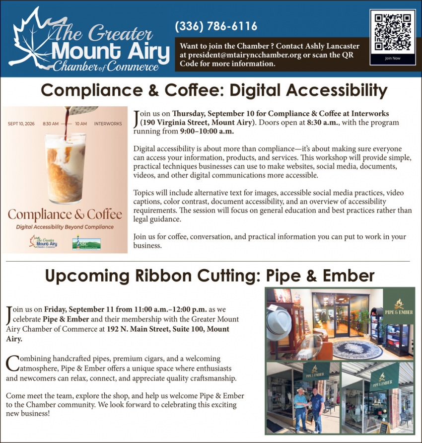 The Greater Mount Airy Chamber of Commerce