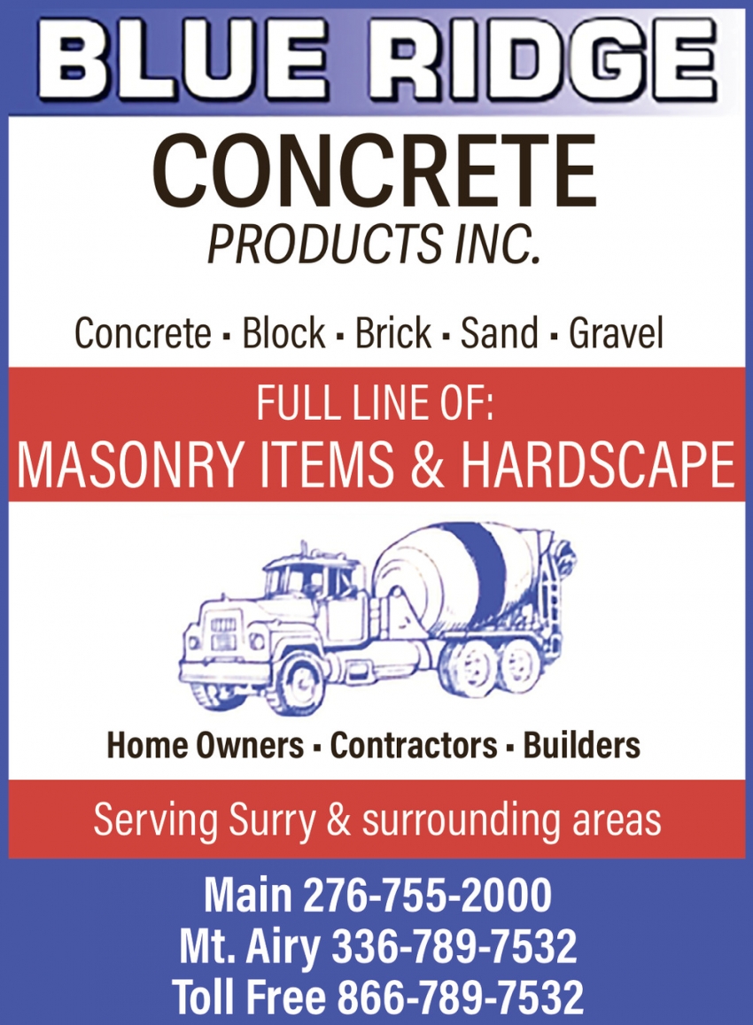 Blue Ridge Concrete Products Inc.