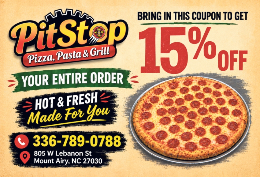 Pit Stop Pizza, Pasta & Grill