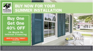 Buy Now For Your Summer Installation